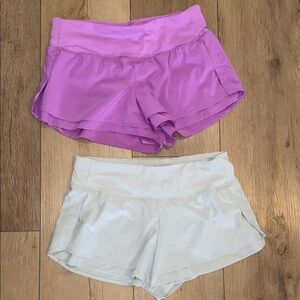 Women's Purple and Gray Shorts